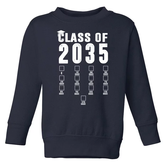 Class Of 2035 Graduation Countdown Toddler Sweatshirt