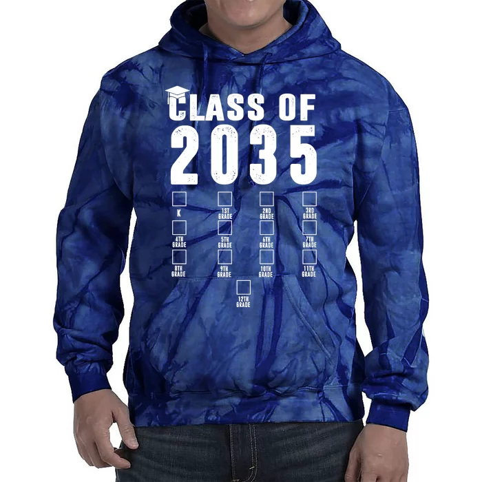 Class Of 2035 Graduation Countdown Tie Dye Hoodie