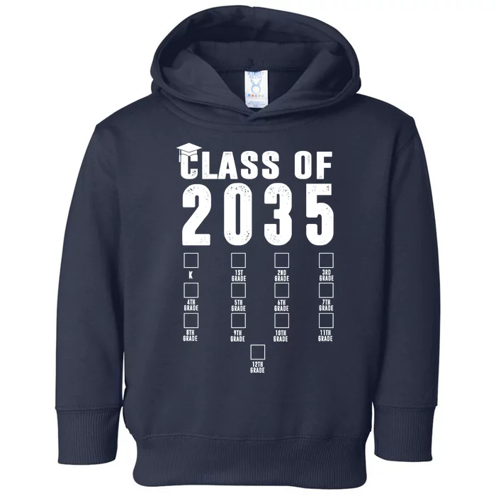 Class Of 2035 Graduation Countdown Toddler Hoodie