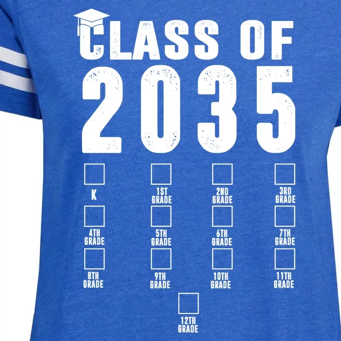 Class Of 2035 Graduation Countdown Enza Ladies Jersey Football T-Shirt