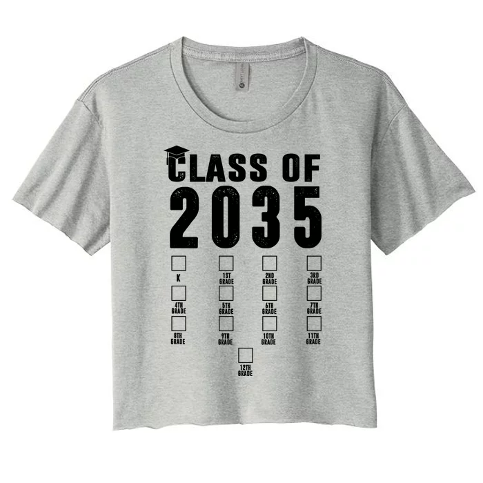 Class Of 2035 Graduation Countdown Women's Crop Top Tee