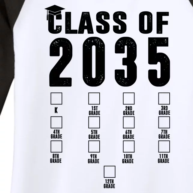 Class Of 2035 Graduation Countdown Women's Tri-Blend 3/4-Sleeve Raglan Shirt