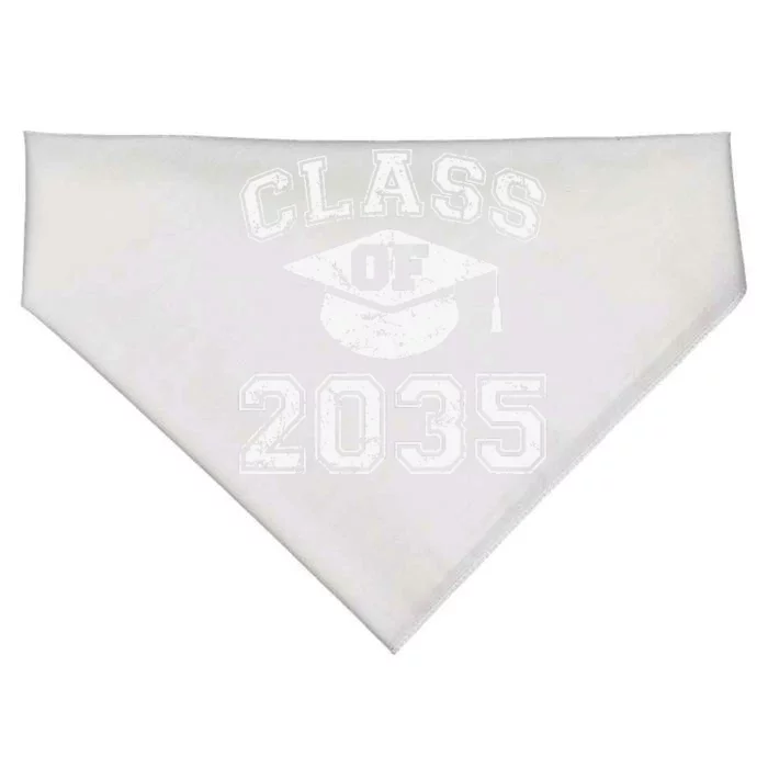 Class Of 2035 Grow With Me Graduation First Day Of School Love USA-Made Doggie Bandana