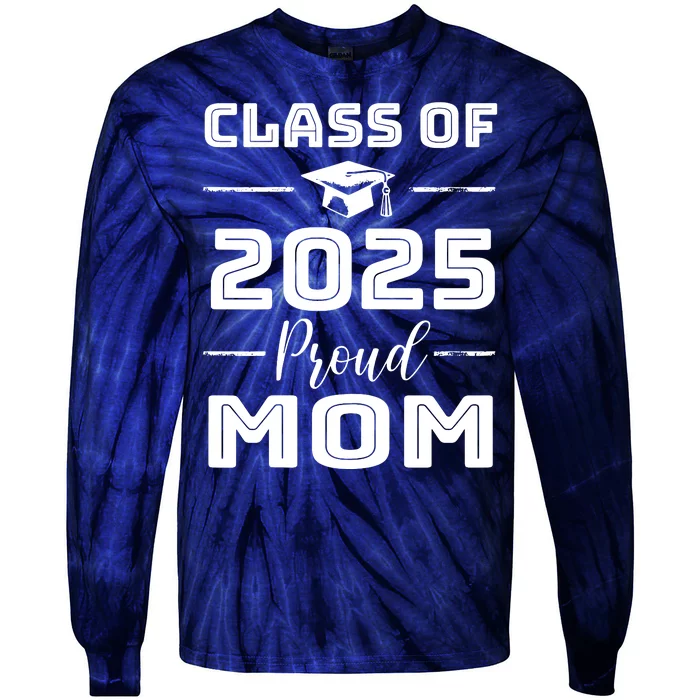 Class Of 2025 Senior 2025 Graduation Vintage School Mom 2025 Tie-Dye Long Sleeve Shirt