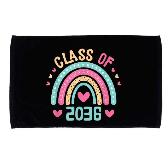 Class Of 2036 Grow With Me First Day Of School Graduation Microfiber Hand Towel