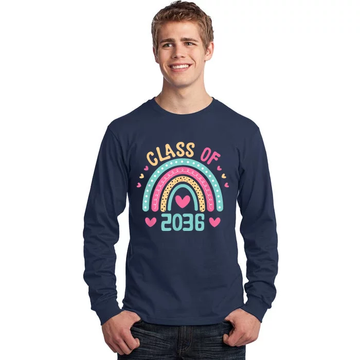 Class Of 2036 Grow With Me First Day Of School Graduation Tall Long Sleeve T-Shirt