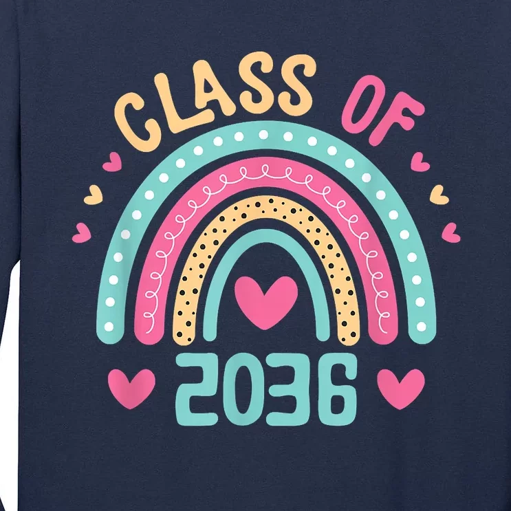 Class Of 2036 Grow With Me First Day Of School Graduation Tall Long Sleeve T-Shirt