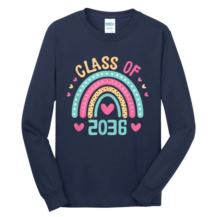 Class Of 2036 Grow With Me First Day Of School Graduation Tall Long Sleeve T-Shirt