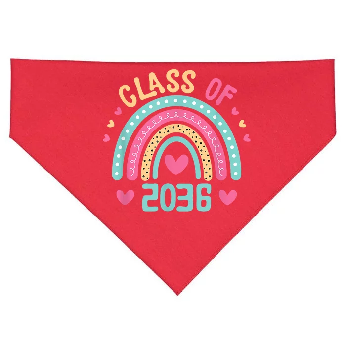 Class Of 2036 Grow With Me First Day Of School Graduation USA-Made Doggie Bandana