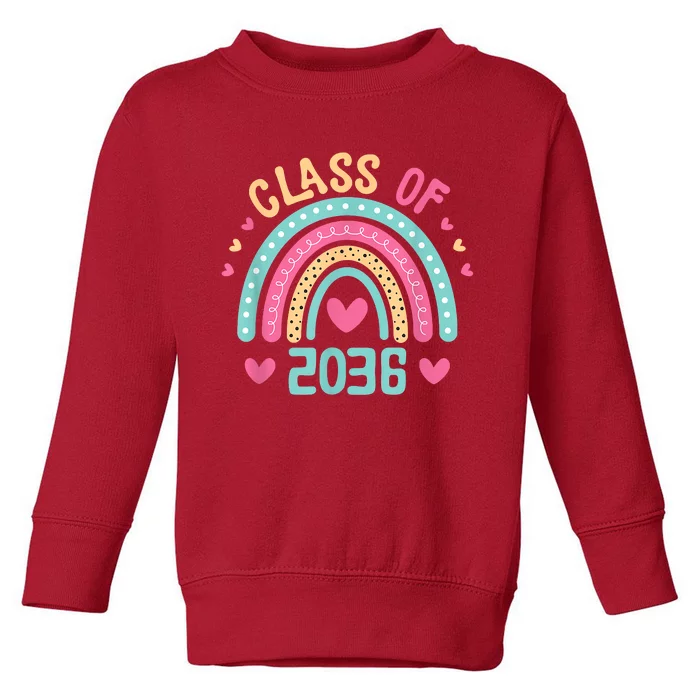 Class Of 2036 Grow With Me First Day Of School Graduation Toddler Sweatshirt