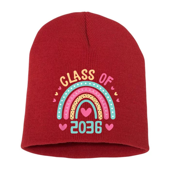 Class Of 2036 Grow With Me First Day Of School Graduation Short Acrylic Beanie