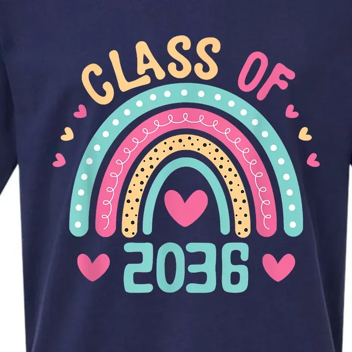 Class Of 2036 Grow With Me First Day Of School Graduation Sueded Cloud Jersey T-Shirt