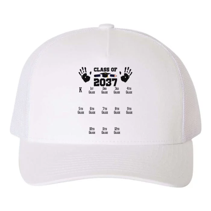 Class Of 2037 Grow With Me Handprint Prek 12th Grade Yupoong Adult 5-Panel Trucker Hat