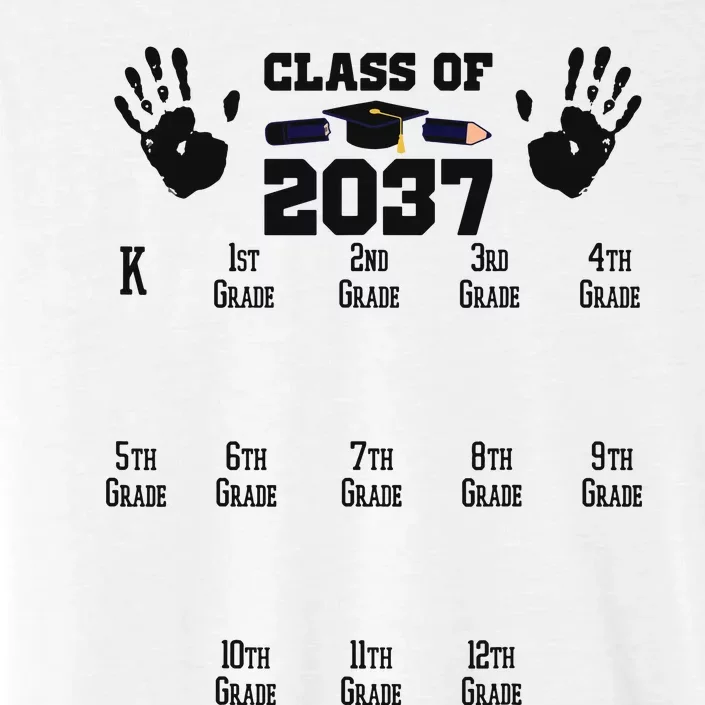 Class Of 2037 Grow With Me Handprint Prek 12th Grade ChromaSoft Performance T-Shirt