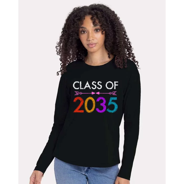 Class Of 2035 Cute Graduation Womens Cotton Relaxed Long Sleeve T-Shirt