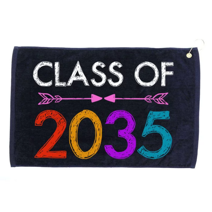 Class Of 2035 Cute Graduation Grommeted Golf Towel