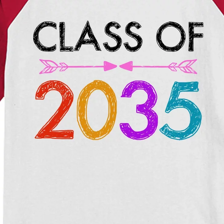 Class Of 2035 Cute Graduation Kids Colorblock Raglan Jersey