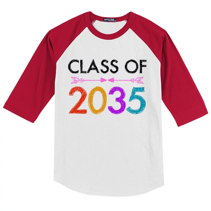 Class Of 2035 Cute Graduation Kids Colorblock Raglan Jersey