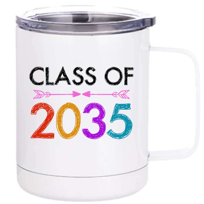 Class Of 2035 Cute Graduation Front & Back 12oz Stainless Steel Tumbler Cup