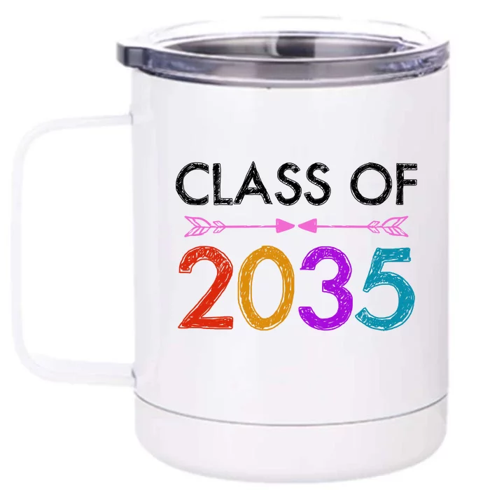 Class Of 2035 Cute Graduation Front & Back 12oz Stainless Steel Tumbler Cup