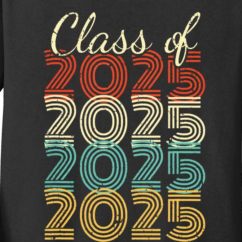 Class Of 2025 Senior 2025 Graduation Kids Long Sleeve Shirt