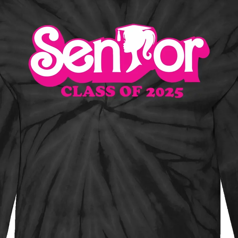 Class Of 2025 Senior Design Funny Seniors 2025 Girl Tie-Dye Long Sleeve Shirt