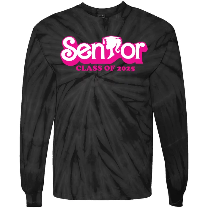 Class Of 2025 Senior Design Funny Seniors 2025 Girl Tie-Dye Long Sleeve Shirt