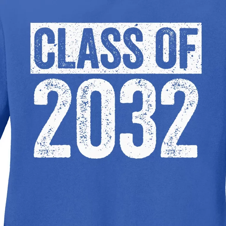 Class Of 2032 Senior 2032 Graduation Ladies Long Sleeve Shirt