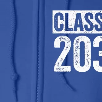 Class Of 2032 Senior 2032 Graduation Full Zip Hoodie