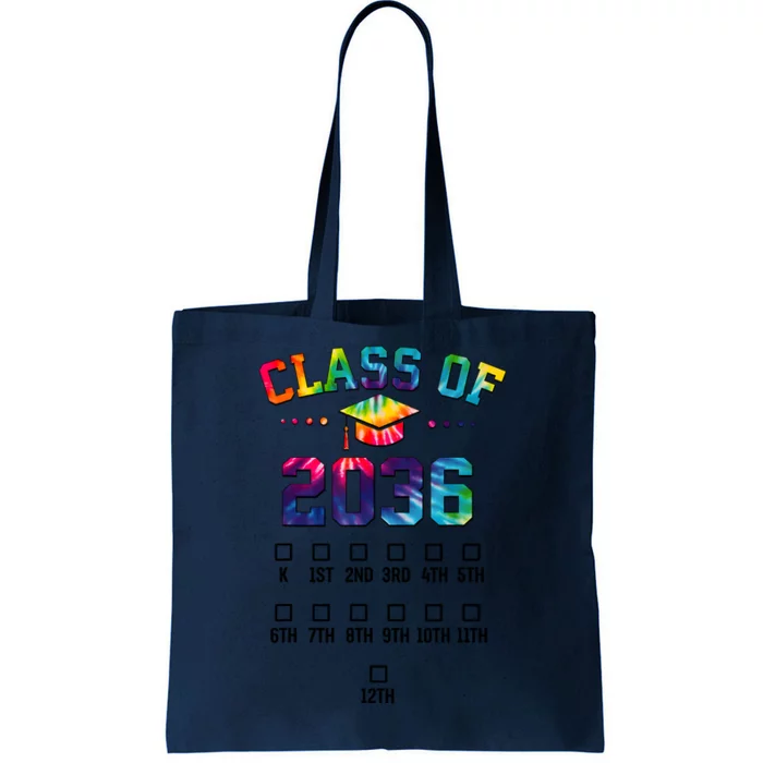 Class Of 2036 Grow With Me With Space For Checkmarks Tote Bag