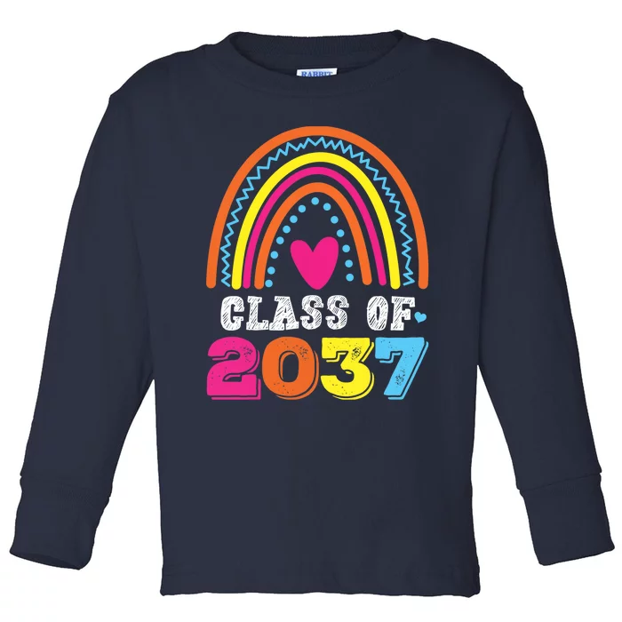 Class Of 2037 Kindergarten Pre-k Grow with Me Graduation Toddler Long Sleeve Shirt