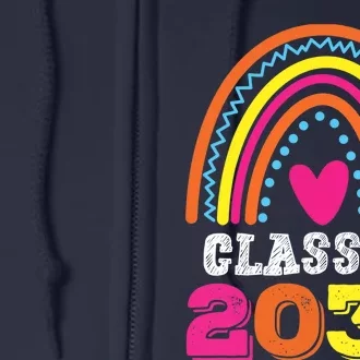 Class Of 2037 Kindergarten Pre-k Grow with Me Graduation Full Zip Hoodie