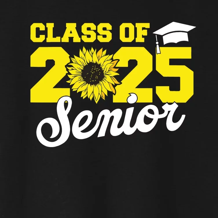 Class Of 2025 Senior 2025 Sunflower Back To School 2025 Girl Women's Crop Top Tee