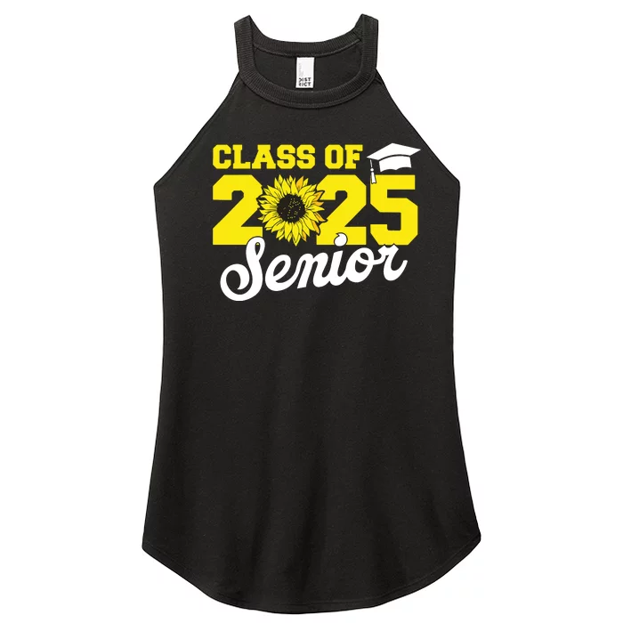 Class Of 2025 Senior 2025 Sunflower Back To School 2025 Girl Women’s Perfect Tri Rocker Tank