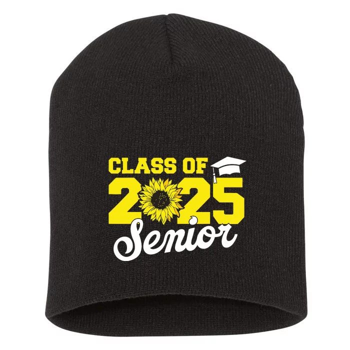 Class Of 2025 Senior 2025 Sunflower Back To School 2025 Girl Short Acrylic Beanie