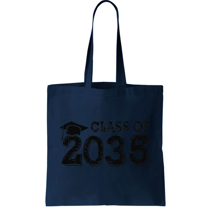 Class Of 2035 Grow With Me Handprints Space On Back Tote Bag