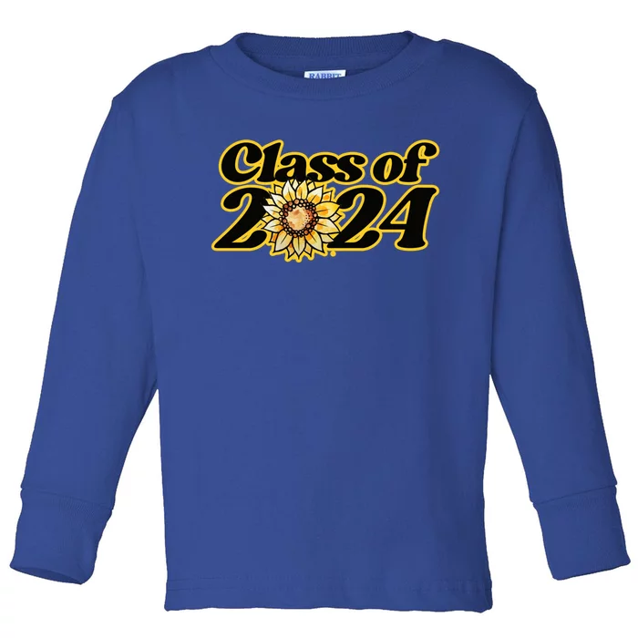 Class Of 2024 Sunflowers Gift Toddler Long Sleeve Shirt