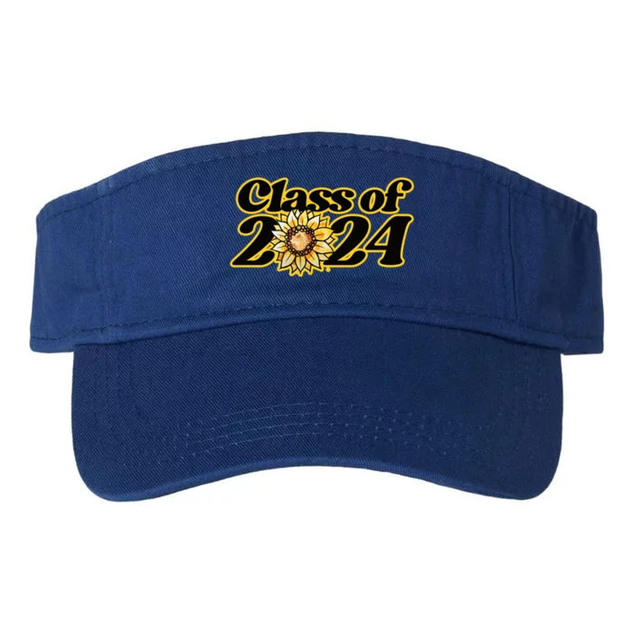 Class Of 2024 Sunflowers Gift Valucap Bio-Washed Visor