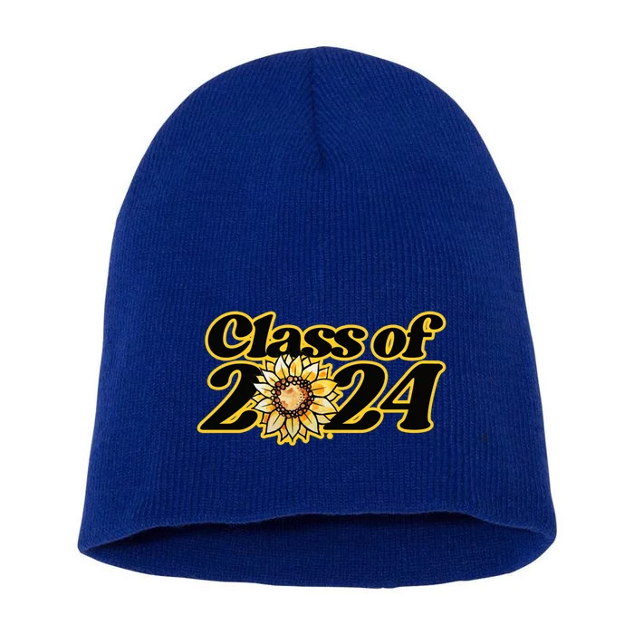 Class Of 2024 Sunflowers Gift Short Acrylic Beanie