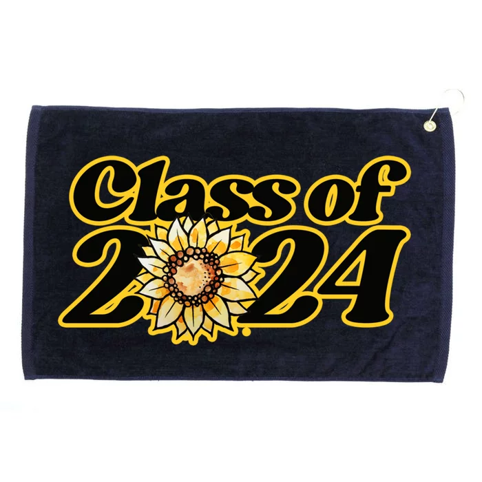 Class Of 2024 Sunflowers Gift Grommeted Golf Towel