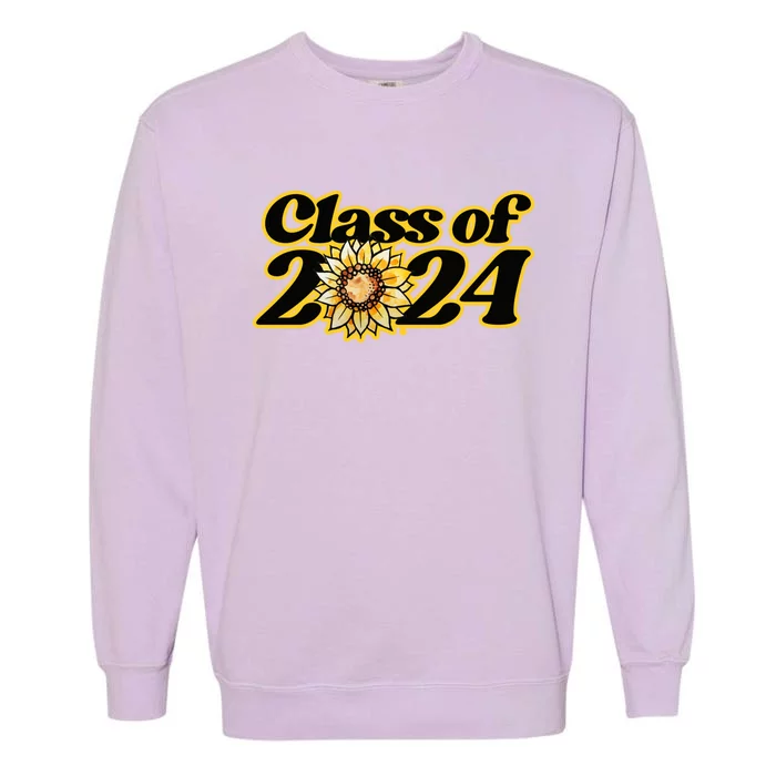 Class Of 2024 Sunflowers Gift Garment-Dyed Sweatshirt