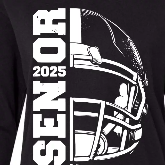 Class Of 2025 Senior 25 Football 2025 Graduation Party Womens Cotton Relaxed Long Sleeve T-Shirt