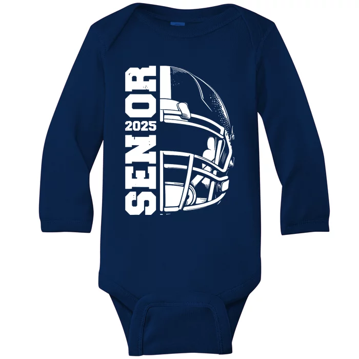 Class Of 2025 Senior 25 Football 2025 Graduation Party Baby Long Sleeve Bodysuit