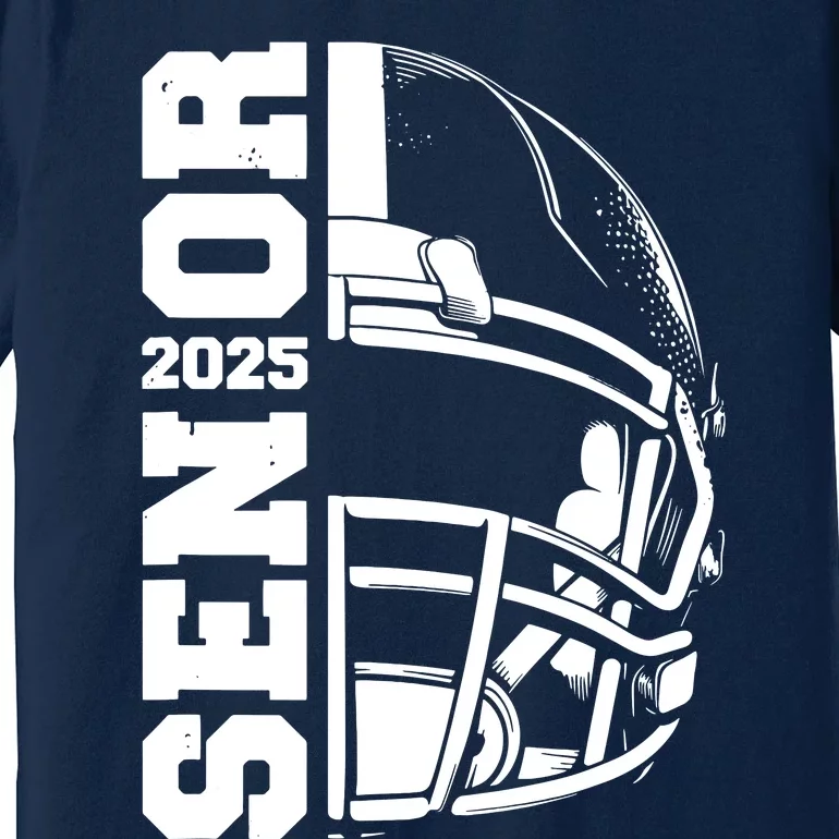 Class Of 2025 Senior 25 Football 2025 Graduation Party Premium T-Shirt