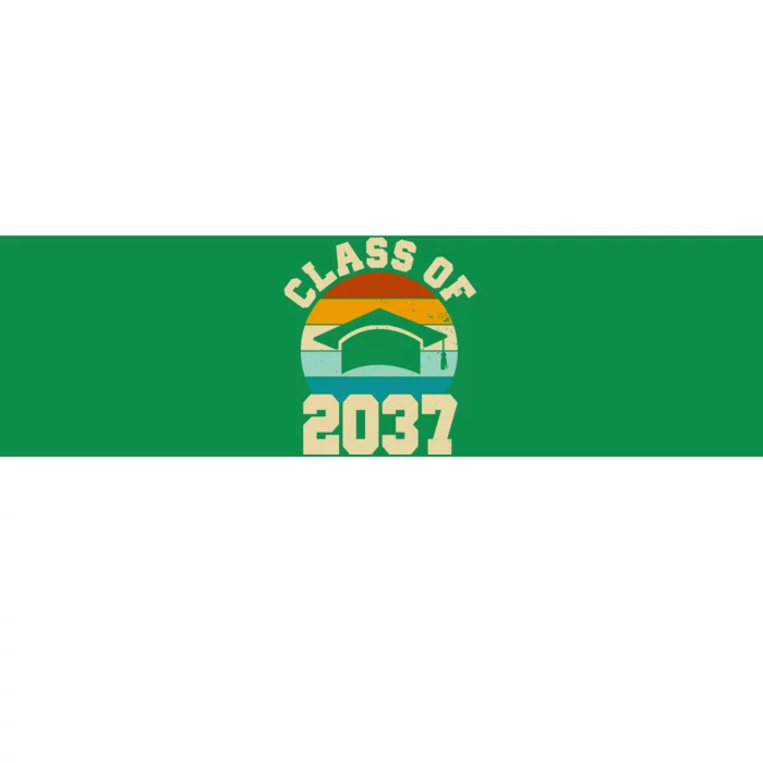 Class Of 2037 Kindergarten Graduation Retro Bumper Sticker