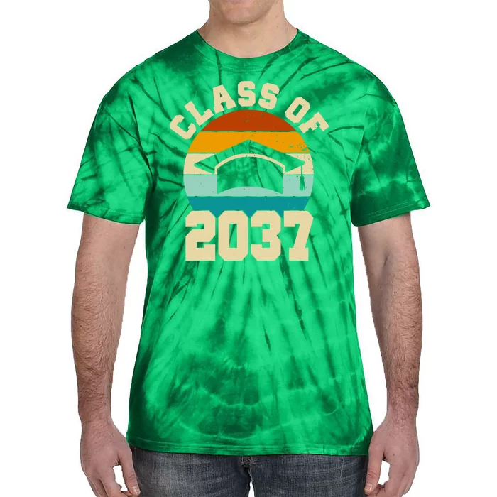 Class Of 2037 Kindergarten Graduation Retro Tie-Dye T-Shirt