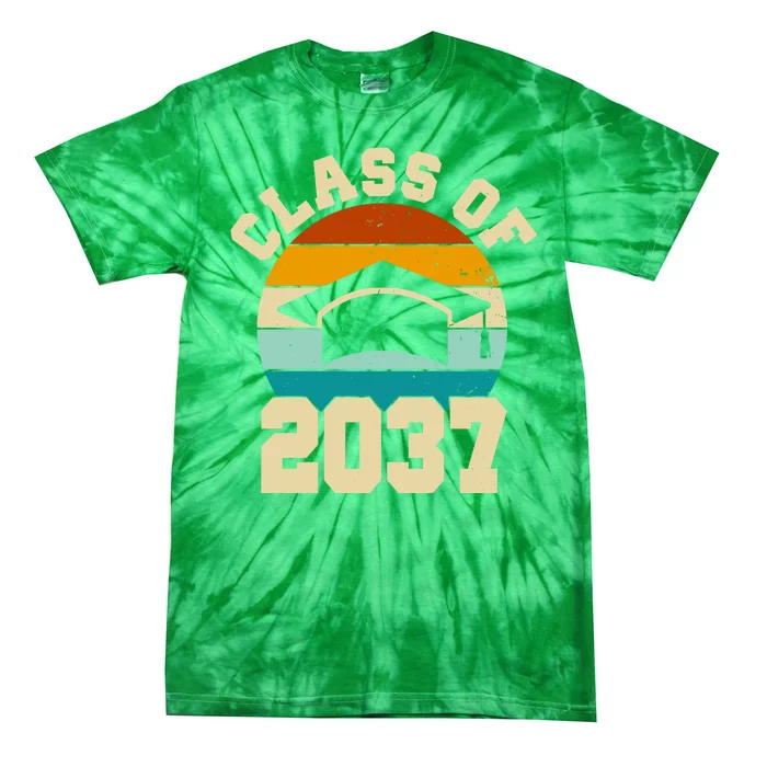 Class Of 2037 Kindergarten Graduation Retro Tie-Dye T-Shirt