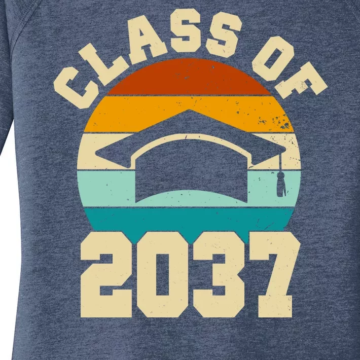 Class Of 2037 Kindergarten Graduation Retro Women's Perfect Tri Tunic Long Sleeve Shirt