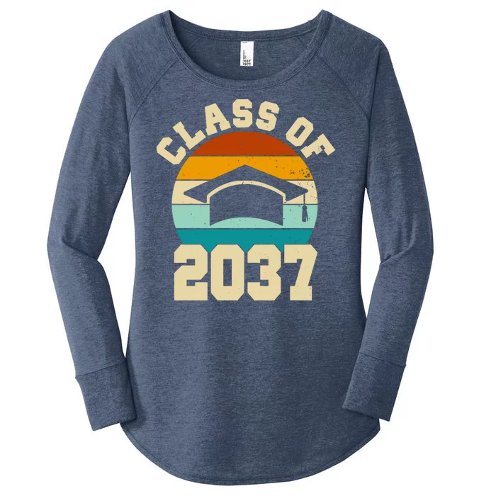 Class Of 2037 Kindergarten Graduation Retro Women's Perfect Tri Tunic Long Sleeve Shirt