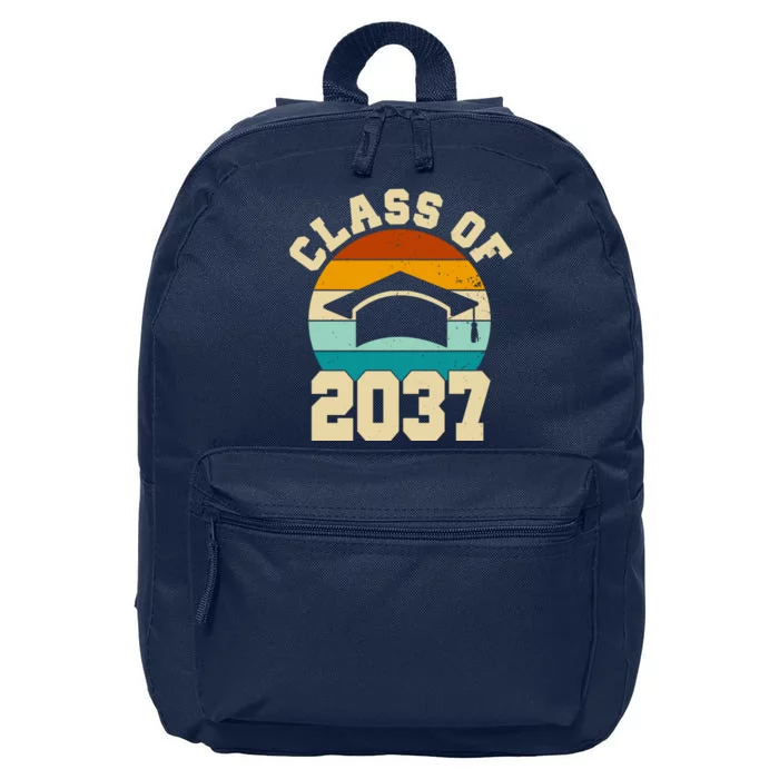 Class Of 2037 Kindergarten Graduation Retro 16 in Basic Backpack